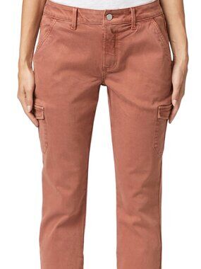 Paige Jolie Vintage Burnt Terracotta Slim Cargo Jean Pant - size 29